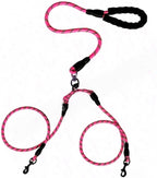 Double Dog Leash,No Tangle Dual Leash with Reflective Strips,Detachable 360 degrees Swivel for Walking and Training Small Medium and Large Dogs(Blue,3 in 1) - Image 9