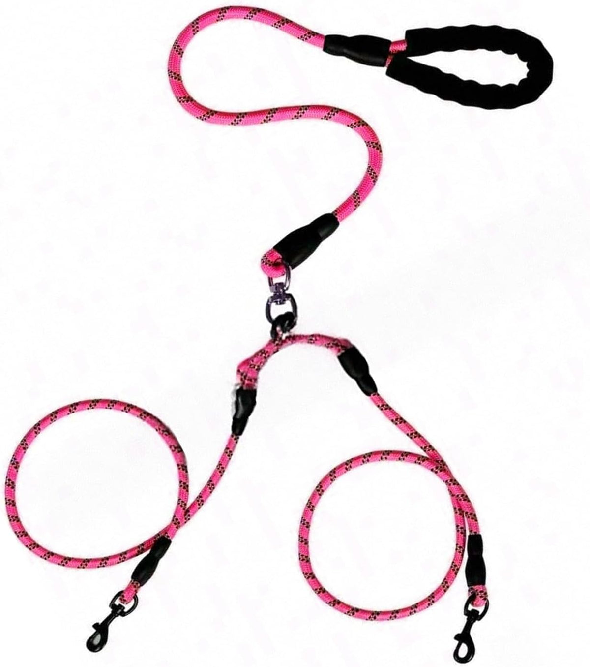 Double Dog Leash,No Tangle Dual Leash with Reflective Strips,Detachable 360 degrees Swivel for Walking and Training Small Medium and Large Dogs(Blue,3 in 1) - Image 9