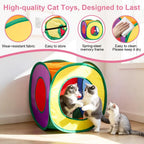 Retro Shaw imported pet toy collection displaying the memory steel frame tunnel folded flat for storage.