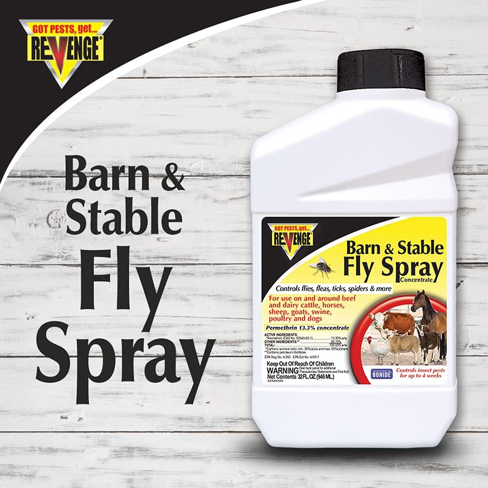 Bonide Revenge fly spray label details and active ingredients