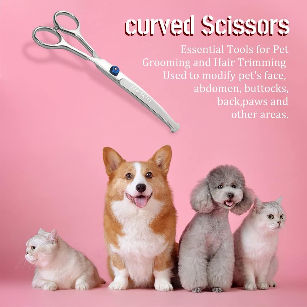 Lilys Pet pet safety scissors close up of the rounded tip.