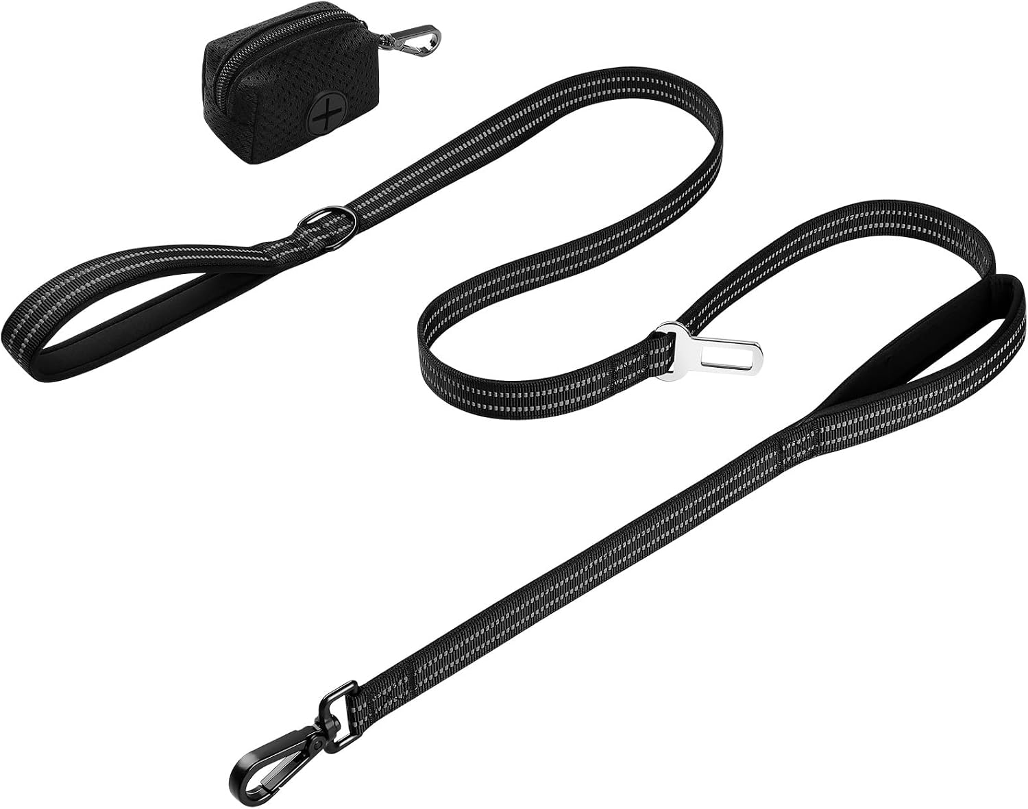 WINGOIN medium large breed dog leash laid flat demonstrating the full 6 feet length