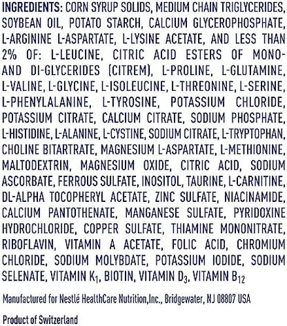 Side view of Alfamino Junior pediatric powder canister
