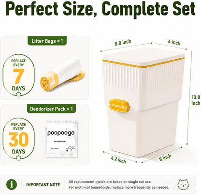Levemolo cat litter trash can with included waste bags