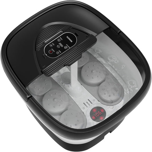 Beaumoi collapsible foot spa front view with remote control