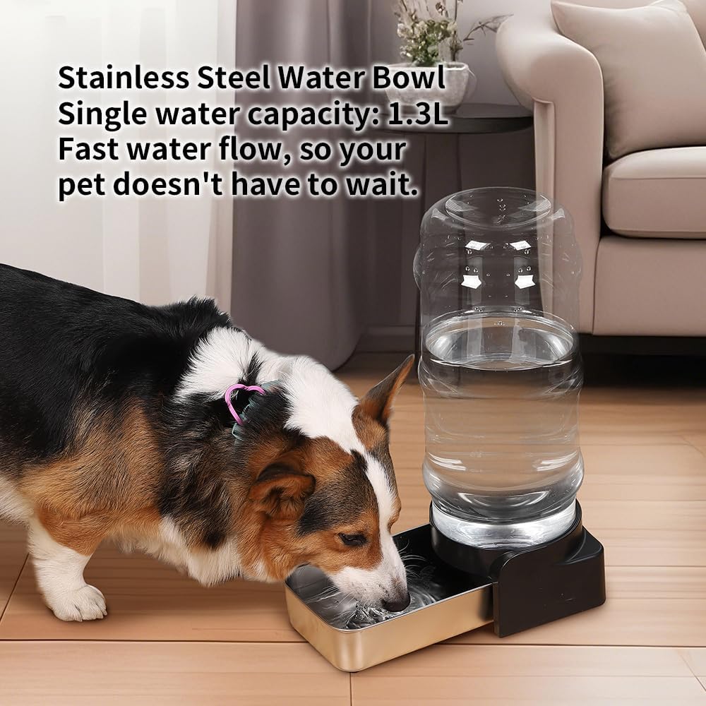 Pakeway gravity pet water dispenser with three stage replacement filters displayed