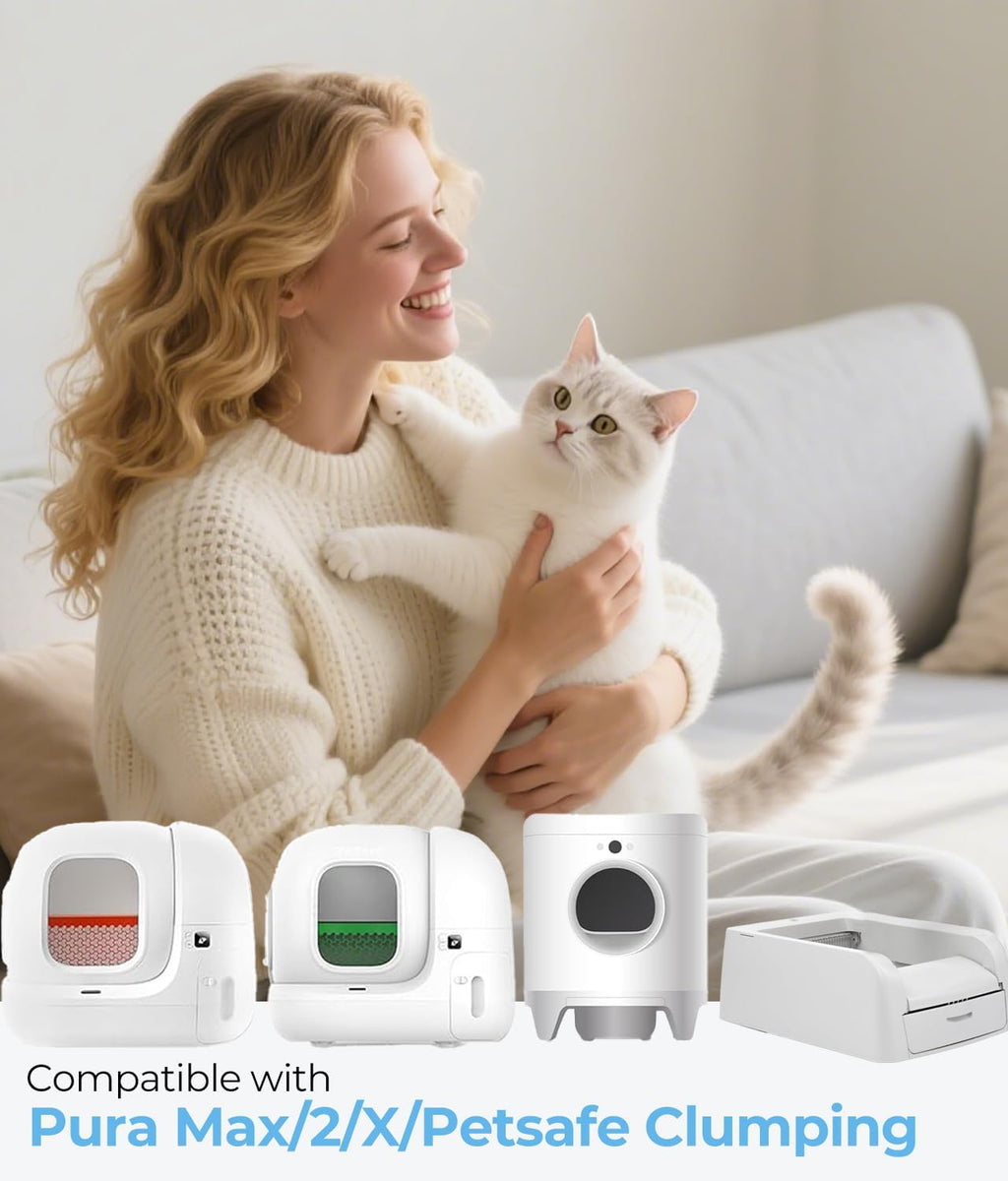 KropBom unscented odor-blocking cat waste liner roll on a flat surface.