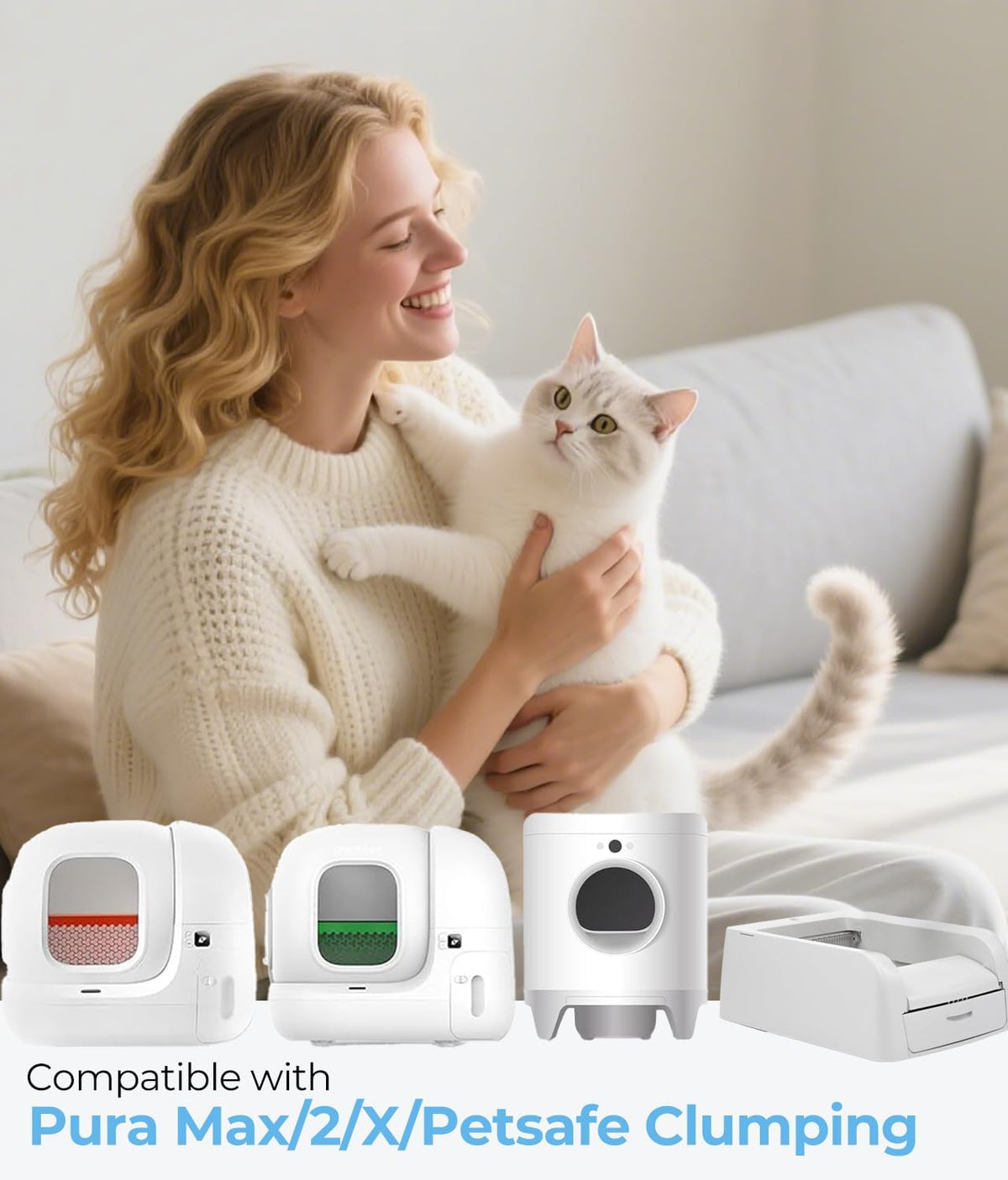 KropBom unscented odor-blocking cat waste liner roll on a flat surface.