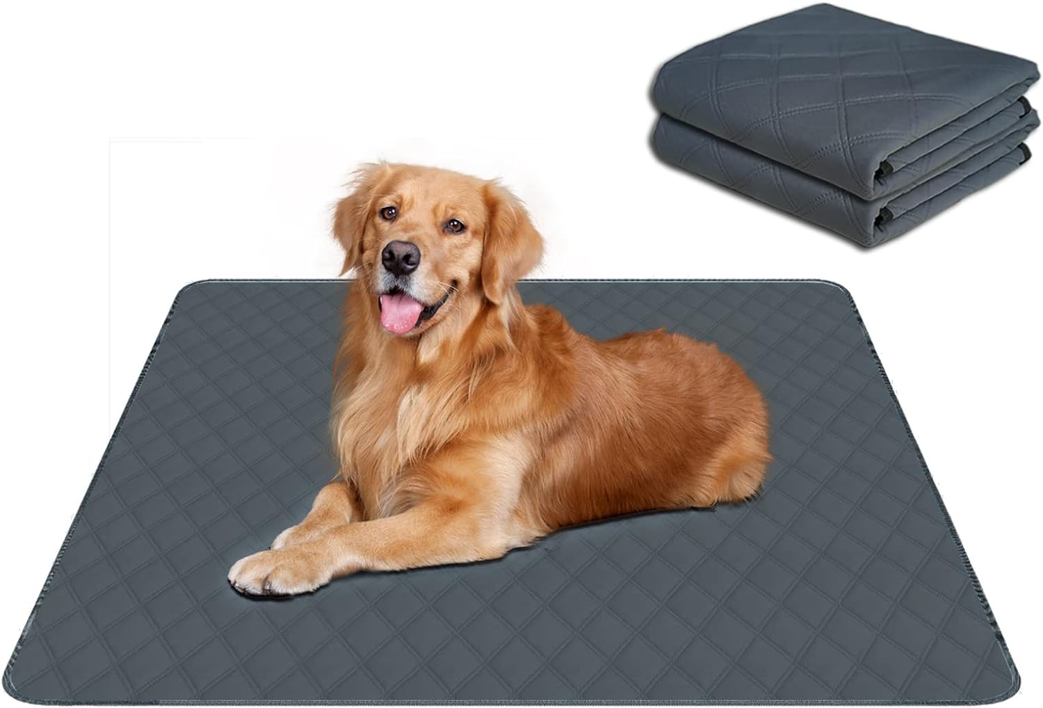 RIOUSSI Washable Pee Pads for Dogs, Reusable, Absorbent, Leakproof, Non Slip Pet Puppy Pads for Potty Training. Gray Stars, 18x24 Inch(4pack) - Image 15
