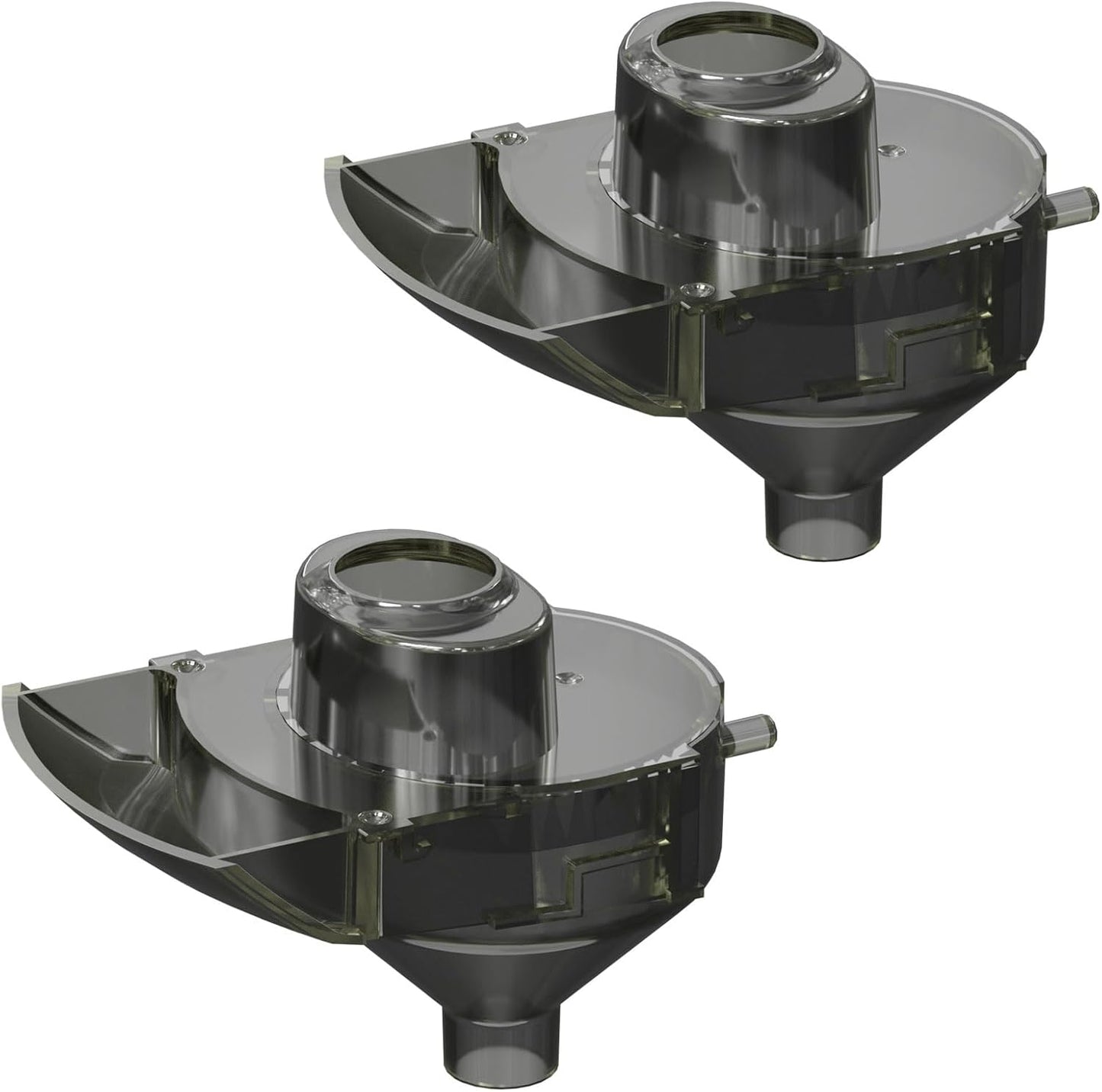 Mixzeny baby formula dispenser replacement funnel grey two pack front view authentic nursery accessories