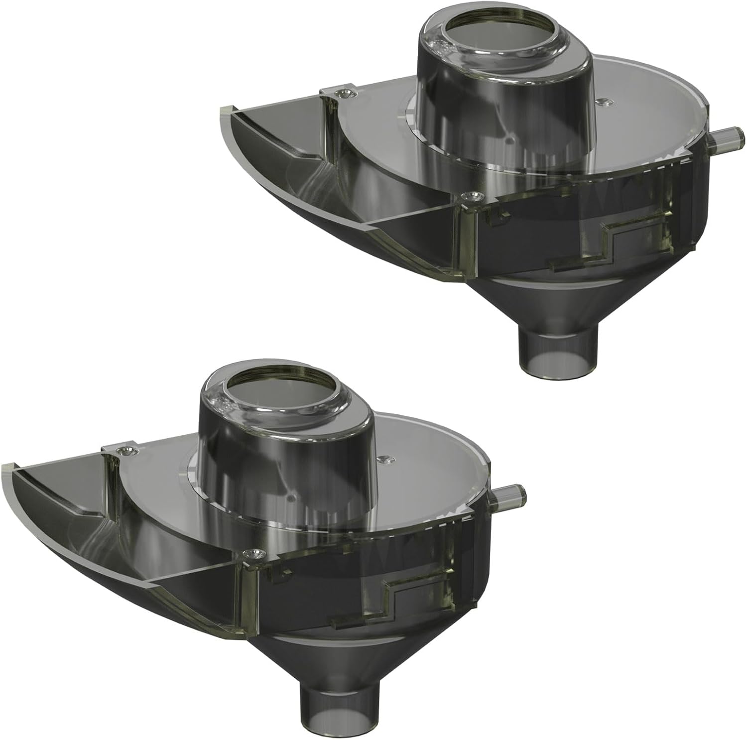 Mixzeny baby formula dispenser replacement funnel grey two pack front view authentic nursery accessories