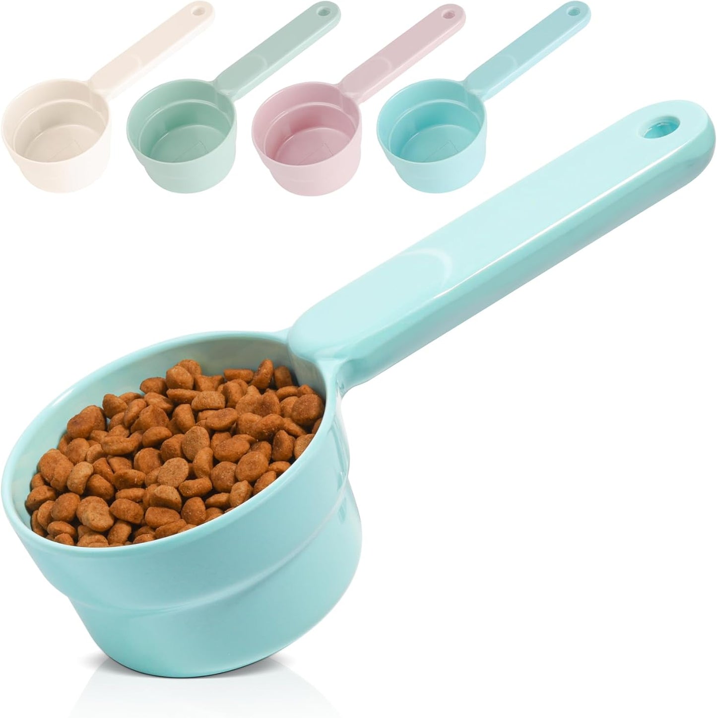ComSaf Dog Food Scoop 1/2 Cup - MSBC Melamine Pet Food Scoop Measuring Cup for Dog Cat Ferret Rabbit Bird Food, Half Cup Scoop Food-Grade Pet Feed Scoops with Handle, Dishwasher Safe, White - Image 12