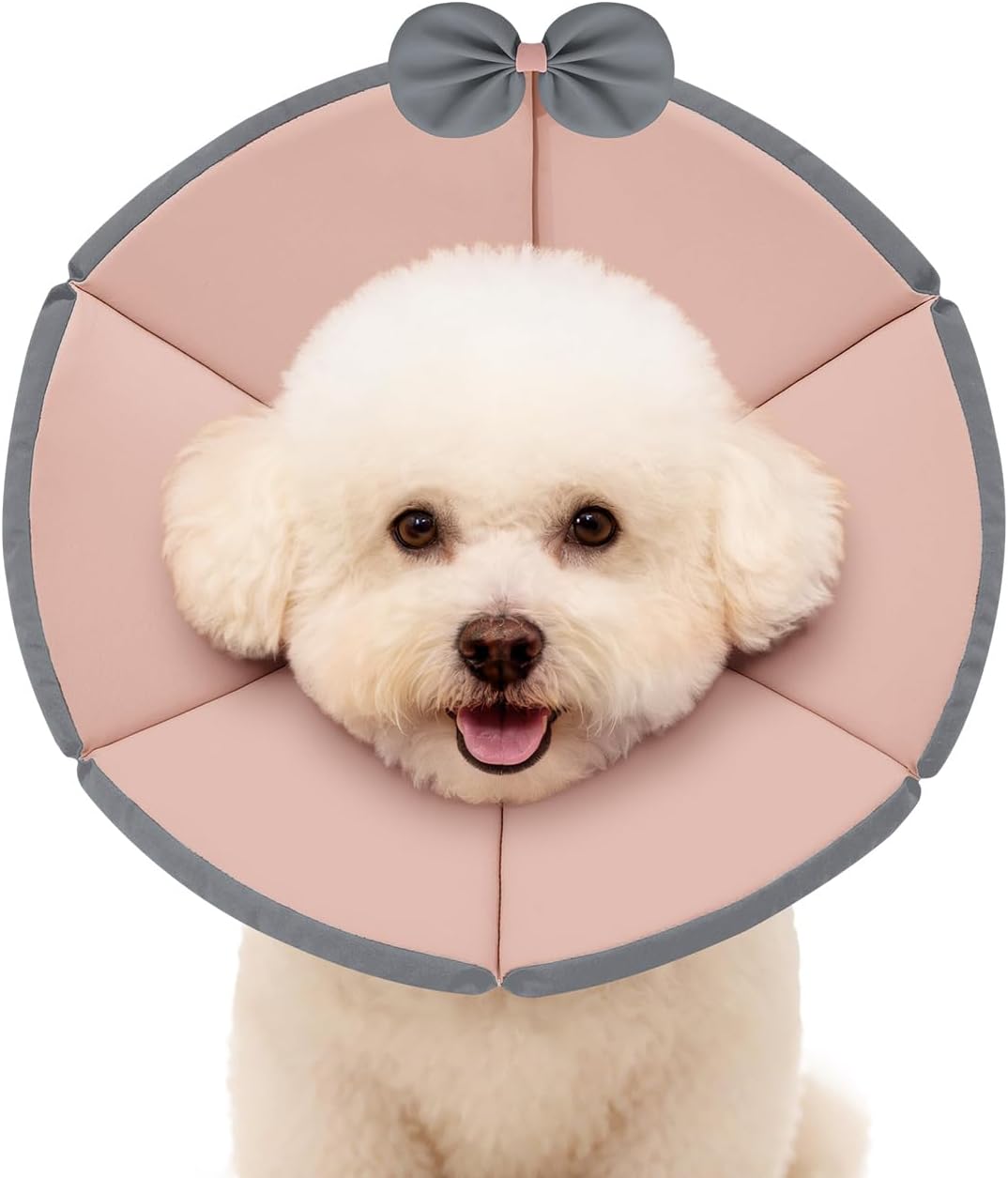 MAXFUT Soft Dog Cone Collar,Foam Cone for Dogs to Stop Licking After Surgery,Non Inflatable Dog Donut Cone (Grey, XXL) - Image 12
