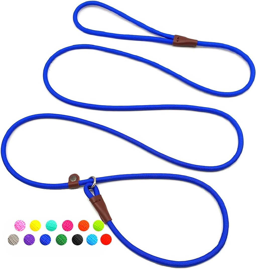 MayPaw Slip Lead Control Leash for Dogs No Pull, 13+ Colors Classic Dog Lead 7 FT Pet Slip Leash, 1/4" Rope Leashes for Small Medium Animals (7ft*1/4", Black) - Image 11