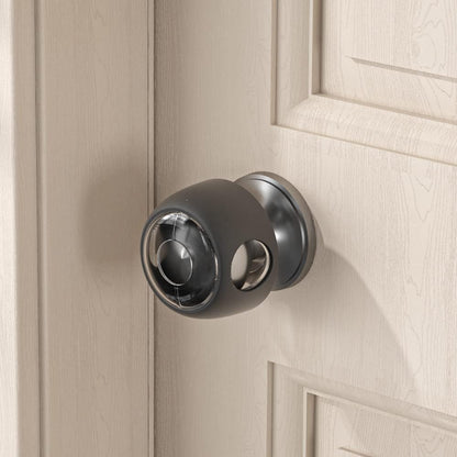 Safelon 4 pieces transparent safety door knob covers front view