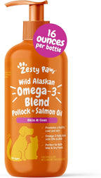 Zesty Paws Wild Alaskan Omega-3 Blend Pollock + Salmon Oil for Dogs and Cats- Skin and Coat Support, Omega 3 Supplement for Pets, 8.5oz - Image 11