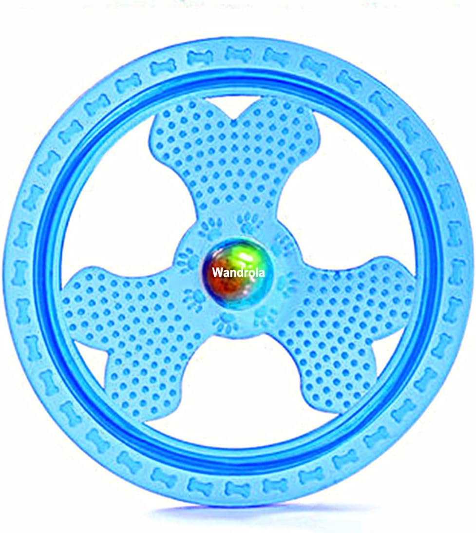 Wandrola flying disc used for outdoor night fetch play