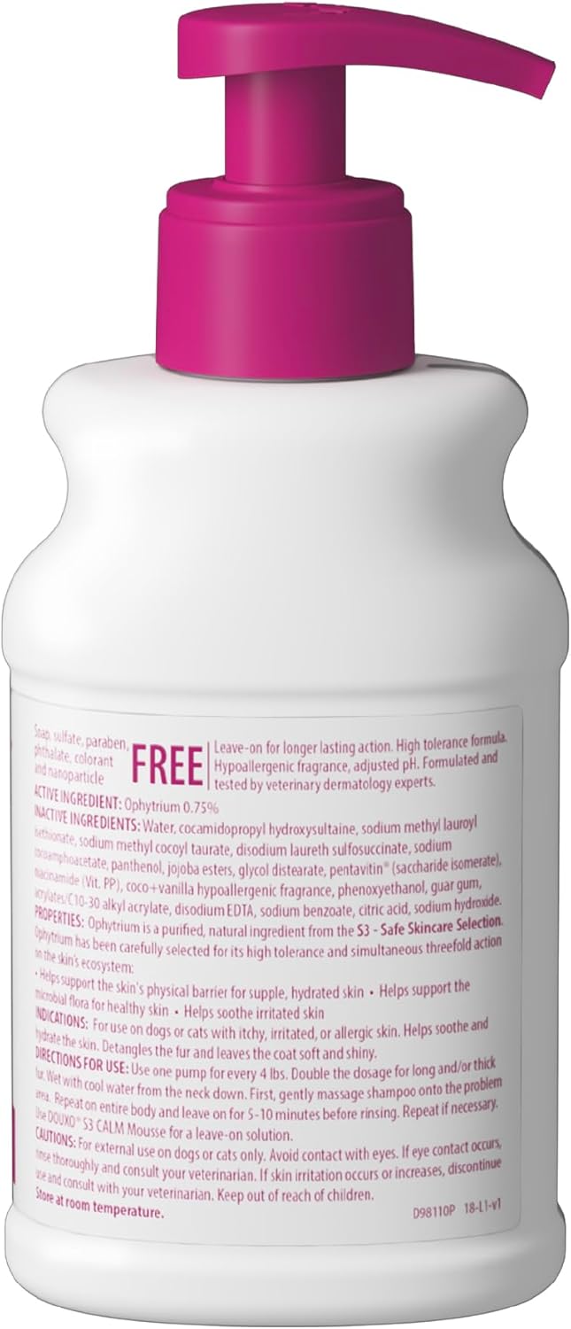 Douxo S3 Calm Dog Shampoo for Itchy Skin Relief, Dog Shampoo for Allergies and Itching, Soothes Itchy, Irritated or Allergic Skin For Dogs and Cats, 6.7 fl oz - Image 9
