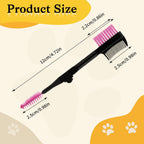 Close up of Abeillo pink pet eye cleaning comb