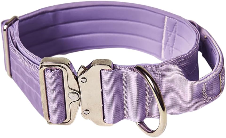 Spark Paws Tactical Dog Collar - Heavy Duty, Premium Quality, Thick and Durable for Large and Medium Dogs - 90's Retro - L - Image 15
