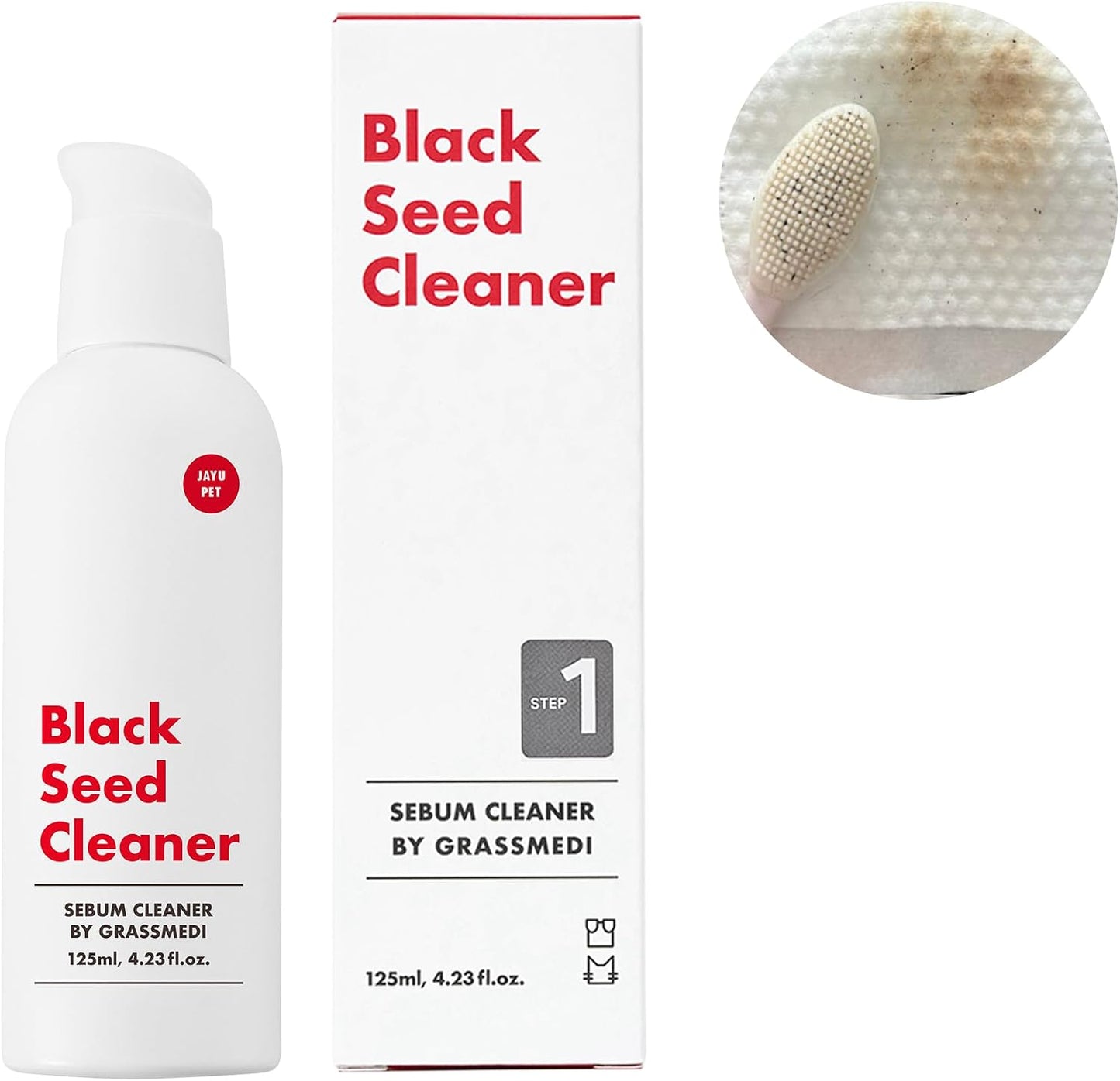 JAYU PET 3-Step Cat Acne Care Kit | Hypoallergenic Cleanser, Double-Sided Pads (30PCS), Soft Grooming Silicone Brush, For Feline Acne & Black Chin - Image 11