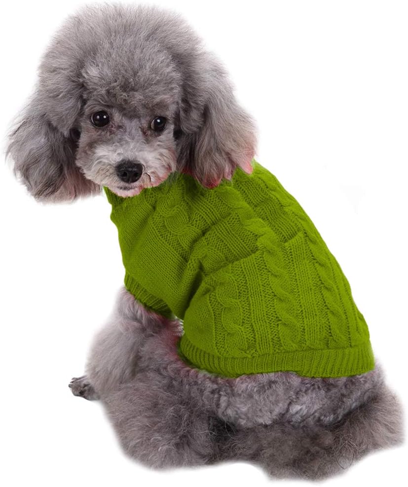 CHBORCHICEN Small Dog Sweaters Knitted Pet Cat Warm Dog Sweatshirt Winter Clothes Kitten Puppy Sweater (XXS, Dress-Purple) - Image 10