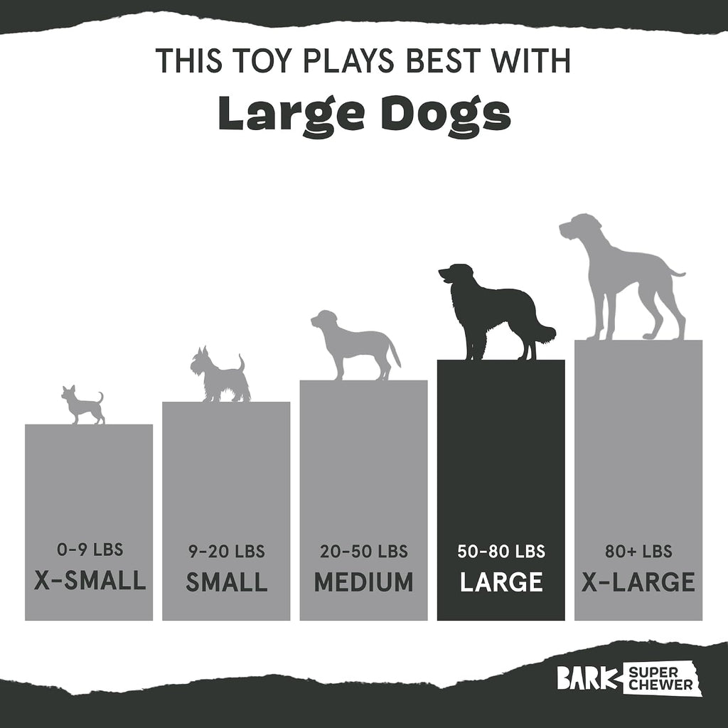 Authentic Barkbox imported dog toy for aggressive chewers