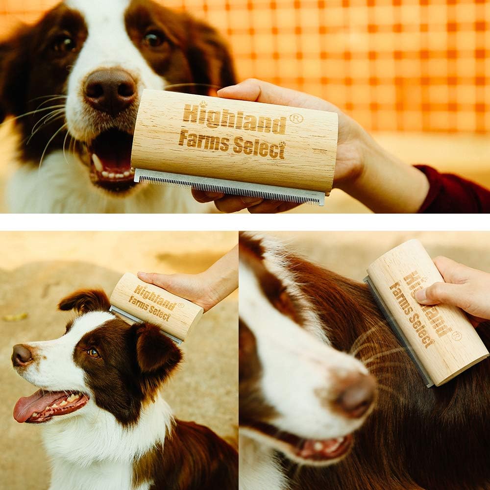 Highland Farms Select tool held in hand for pet grooming