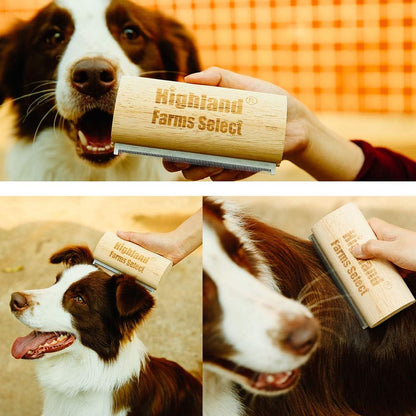 Highland Farms Select tool held in hand for pet grooming