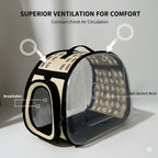 Collapsible pet carrier showing foldable design