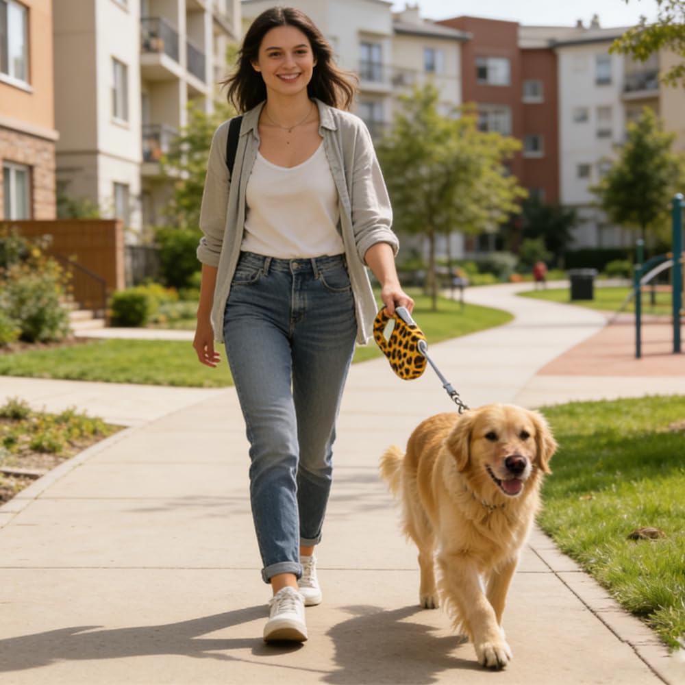 Retractable dog leash packaging and brand label