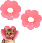 Felt Cat Recovery Collar, Cute Flower Cat Recovery Collar Adjustable Recovery Cones (2Pcs, M 8.7-9.8inch, Yellow/Pink) for Small Dogs Kittens Cats - Image 12