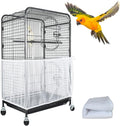 Asocea extra large bird cage seed catcher white front view