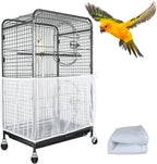 Asocea extra large bird cage seed catcher white front view