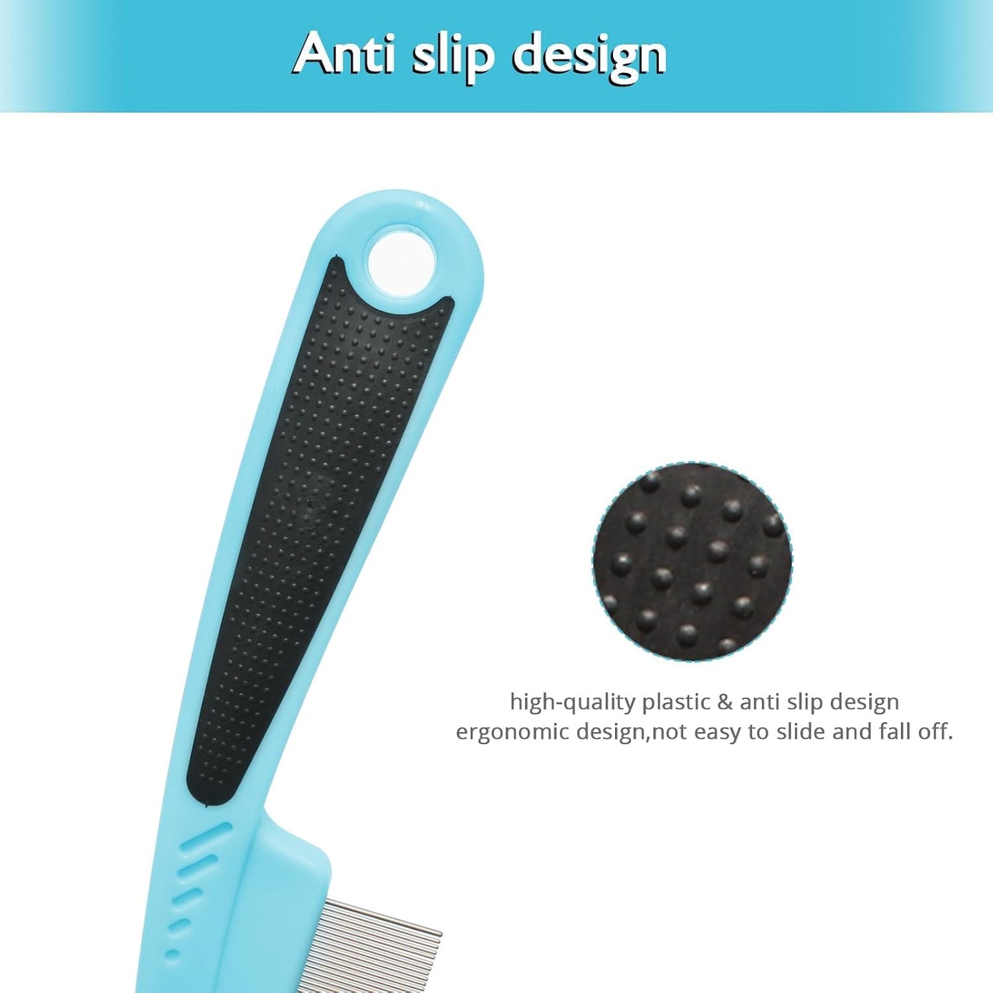 Dianzhu blue grooming brush for removing pet lice and knots