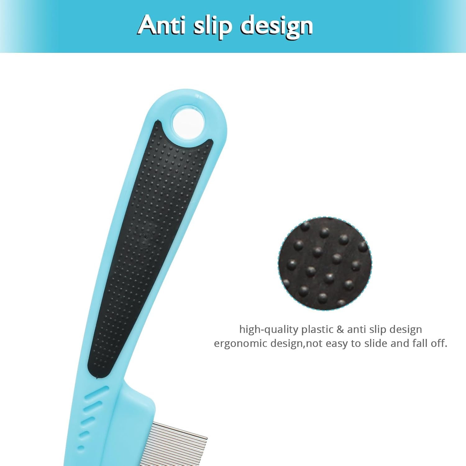 Dianzhu blue grooming brush for removing pet lice and knots