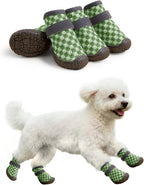 Full set of four blue Haloumoning dog shoes