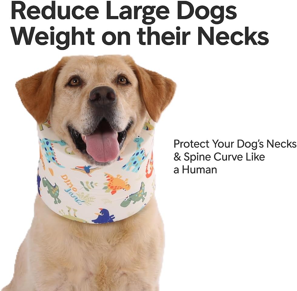LovinPet memory foam dog collar preventing licking after surgery.