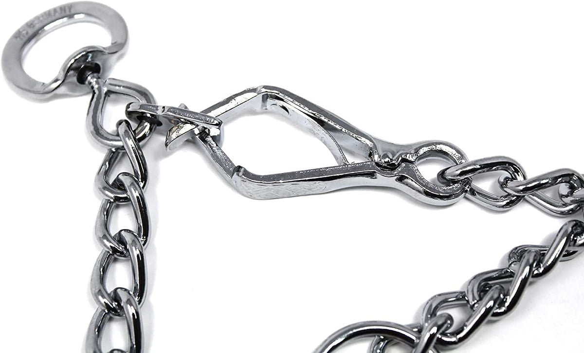 Herm Sprenger chrome steel pet training collar swivel ring