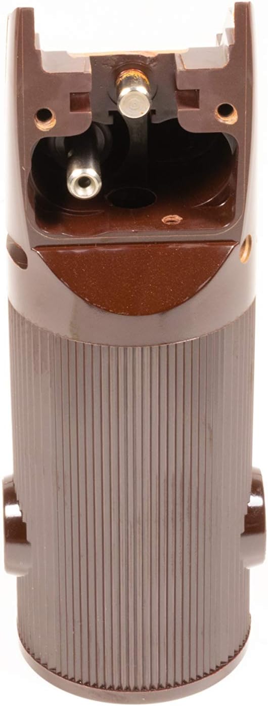 Rear angle view of premium impact resistant clipper housing showing switch alignment slot