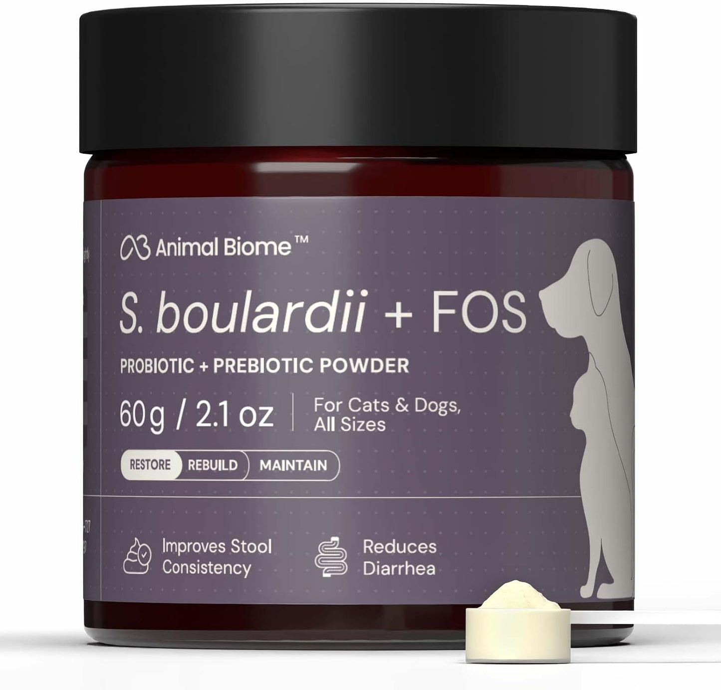 Animal Biome S. Boulardii + FOS Powder Probiotics for Dogs & Cats 30g (50 Scoops), Saccharomyces Boulardii Dog Probiotic + Prebiotic for Gut Health, Loose Stool, Sensitive Stomach Microbiome Support - Image 9