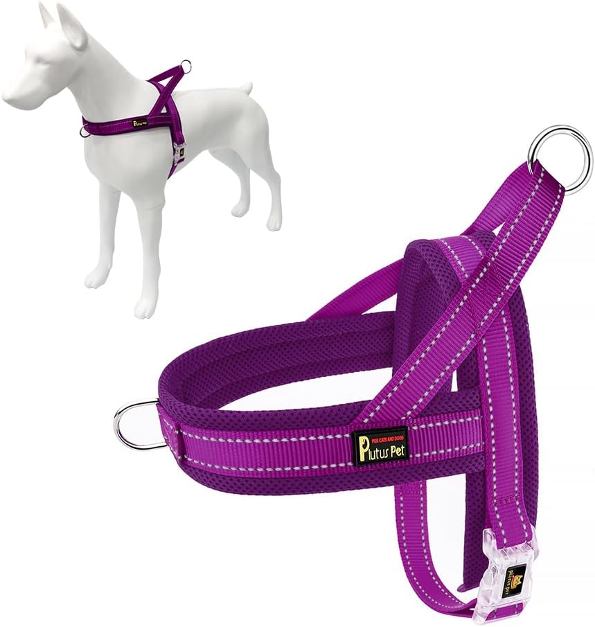 Plutus Pet No Pull Dog Harness with Breathable Mesh Padded, Adjustable Reflective Escape Proof Dog Harness, Quick Fit Dog Vest Harness for Small Medium Large Dogs(M, Beige) - Image 9