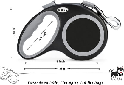 Durable nylon tape of Jubdug retractable leash