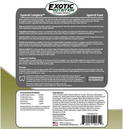 Exotic Nutrition squirrel complete healthy tree nuts mix