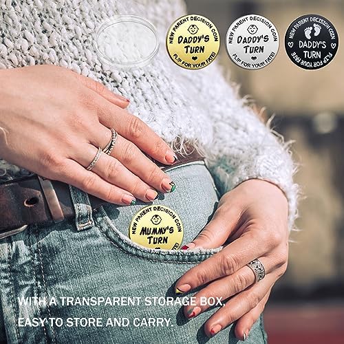 Vichona pregnancy announcement novelty gift token highlighting the high contrast rustproof finish