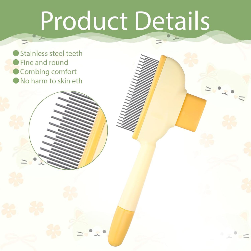 Xosjska dog shedding brush with one-click cleaning button