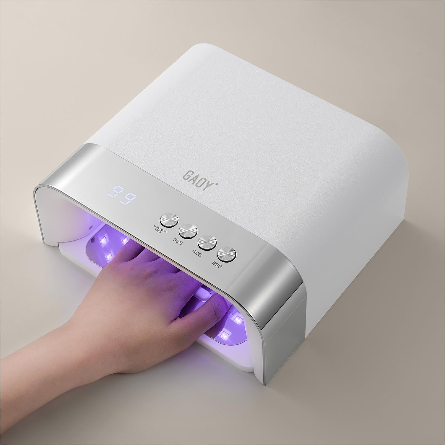 GAOY professional UV nail lamp front view white salon dryer