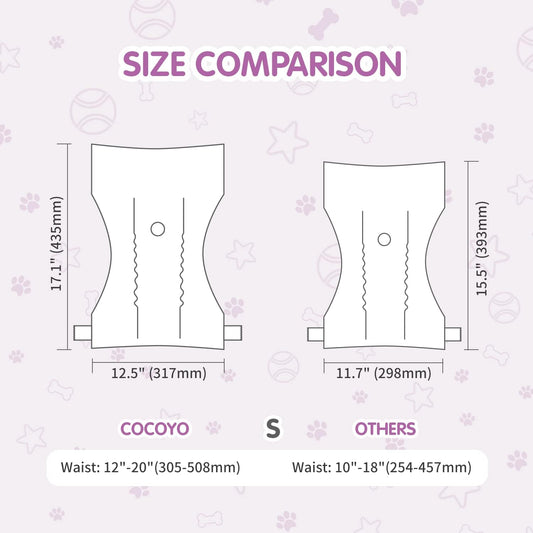 COCOYO small size female dog diapers showcasing the leak proof protection barriers