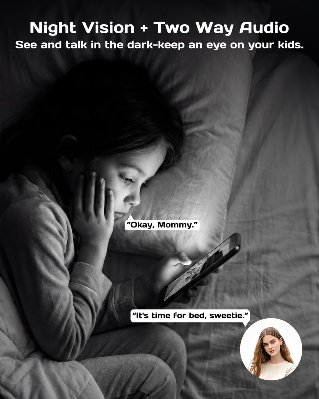 Vimtag security camera lens close-up with night vision sensors