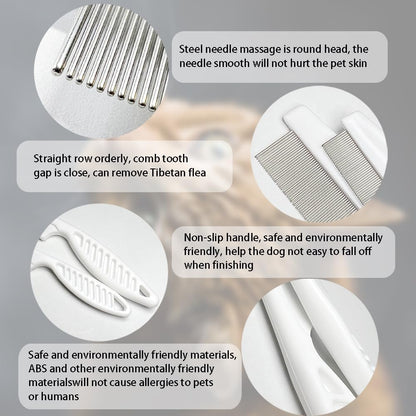 Small and large pet combs for long and short haired animals